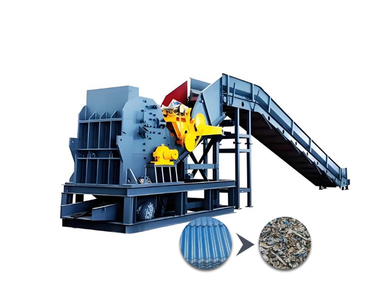 Color steel tile crusher